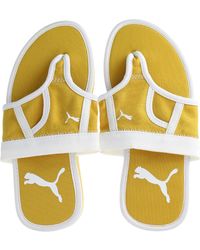 PUMA - Brief Case Slip On Yellow Synthetic S Flip Flops 348198 03 - Lyst