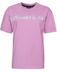 Superdry - S Code CL LINEAR Loose Tee T-Shirt - Lyst