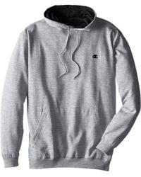 champion stacked big c flocked pullover hoodie