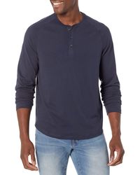 Amazon Essentials - , -Henley-Langarmshirt, normale Passform, Blau - Lyst