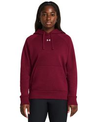Under Armour - Jogger Rival Fleece Da Uomo Cardinal Bianco - Lyst