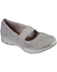 Skechers Womens Seager-Frills /& Thrills Fabric Closed Toe Mary Jane Flats