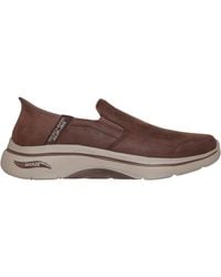 Skechers - Go Walk Arch Fit 2.0 Quest Textile Braun Sneaker - Lyst