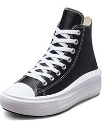 Converse - A04294C Chuck Taylor All Star Move Platform FOUNDATIONAL Leather Black/White/White EU 36 - Lyst