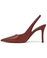 Franco Sarto - S Averie Pointed Toe Slingback High Heel Pump Claret Red Leather 8 M - Lyst