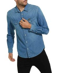 Wrangler - Western Denim Shirt Jeans Hemd - Lyst