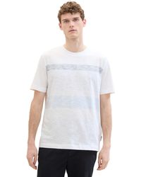 Tom Tailor - Basic Sommer-T-Shirt mit Streifen - Lyst