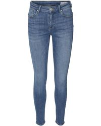Vero Moda - Female Skinny Jeans VMTANYA Mid Rise Skinny Fit Jeans - Lyst