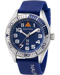 Nautica - N83 N83 Finn World Blau Silikonarmband Uhr - Lyst
