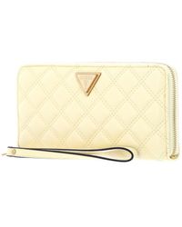 Guess - Giully SLG Cheque Organizer Yellow - Lyst