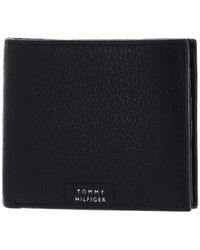 Tommy Hilfiger - Th Premium Leather Flap And Coin Wallet Black - Lyst