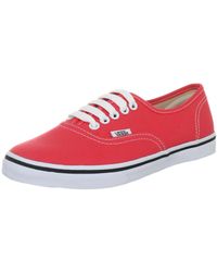 Vans - Adult Authentic Lo Pro Hot Coral/true White Trainer Vgyq5sh 7.5 Uk - Lyst