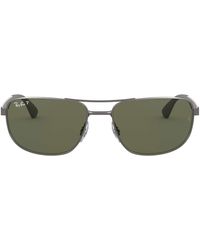 Ray-Ban - Rb3528 Square Metal Sunglasses - Lyst