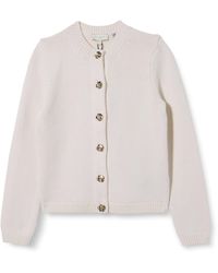 Ted Baker - Wmk-jaycey-rose Button Crew Neck Cardigan Sweater - Lyst