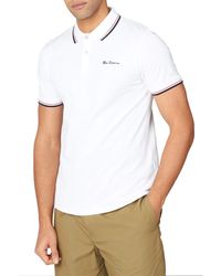 Ben Sherman - White Organic Signature Polo Shirt Large - Lyst