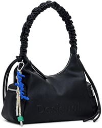 Desigual - Sac à épaule Montville Half Logo Shoulder Bag Black noir - Lyst