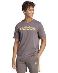 adidas - Essentials Single Jersey Linear Embroidered Logo Tee T-Shirt - Lyst