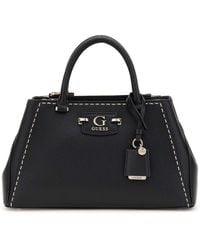 Guess - Nastra Society Satchel Black - Lyst