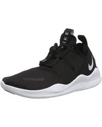 Nike Free Rn Flyknit 18 Running Shoes In White Black Black For Men Lyst