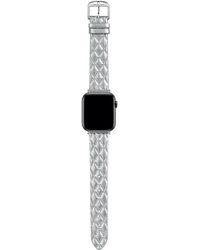 Ted Baker - Silver Quilted Leather Strap For Apple Watch® - Lyst