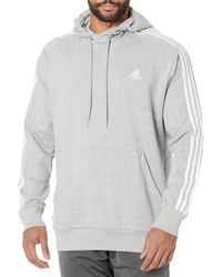 adidas - Big Tall Essentials French Terry 3-stripes Pullover Hoodie - Lyst