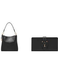 Fossil - Jessie Schwarze Ledertasche und Harwell Geldbörse - Lyst