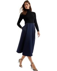 Ted Baker - Wmd-chira-knit Bodice Dress With Wrap Skirt Business Casual - Lyst