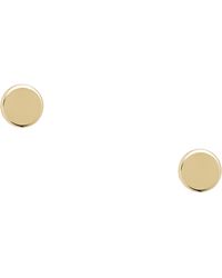 Fossil - Jf04331710 Stud Earrings All Stacked Up Stainless Steel Gold - Lyst