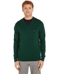 Tommy Hilfiger - Essential Cotton V Neck Mw0mw14745 Green - Lyst