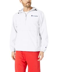 champion packable anorak jacket white