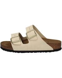 Birkenstock - S Arizona Slides Sandals Natural 3.5 Uk - Lyst