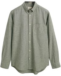GANT - Reg Cotton Linen Shirt - Lyst