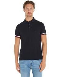 Tommy Hilfiger - Monotype Flag Cuff Slim Fit Polo S/s Polos - Lyst
