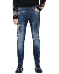 DIESEL - Slim-fit-Jeans Destroyed Röhren Stretch Hose - Lyst