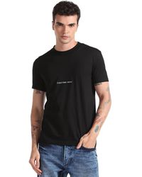 Calvin Klein - T-shirt uomo basic slim con logo - Taglia - Lyst