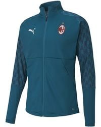 PUMA - Ac Milan Third Stadium Football Jacket Deep Lagoon-gibraltar Sea S - Lyst