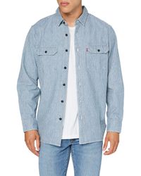 Levi's - Classic Worker Standard Shirt Hickory Stripe Rinse - Lyst