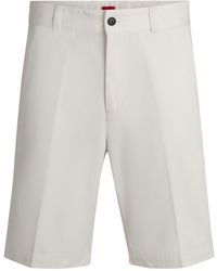 HUGO - Darik241 Regular Fit Shorts With Narrow Leg And Buttoned Pockets - Lyst