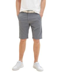 Tom Tailor - Slim Chino Bermuda Shorts mit Gürtel - Lyst
