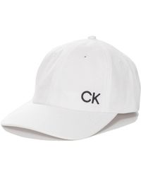 Calvin Klein - S Cotton Twill Cap – Weiß – - Lyst