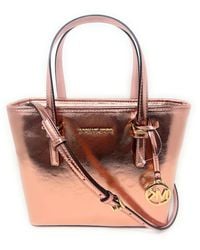Michael Kors - Jet Set Travel Small Carryall Convertible Top Zip Tote Saffiano Leder Crossbody Bag Geldbörse Handtasche - Lyst
