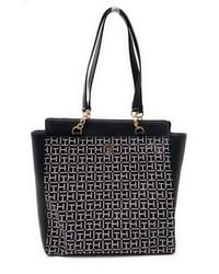 Tommy Hilfiger - Bag, Black/white, Handbag, Shoulder Bag, 40 X 30 X 17 Cm, Th Logo Metal, Handbag2826, Black White, One Size - Lyst