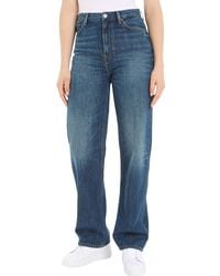 Tommy Hilfiger - Mujer Vaqueros Relaxed Straight Cintura alta - Lyst
