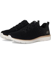 Skechers - Metallic Knit Slip-On Sneakers - Lyst