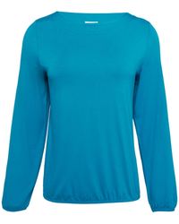 S.oliver - Langarmshirt mit U-Boot-Ausschnitt im O-Shape Petrol 38 - Lyst