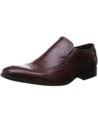 Clarks - S Smart Banfield Slip Leather Shoes In Chestnut Standard Fit Size 8.5 - Lyst
