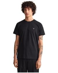 GANT - Reg Hied Hort Eeve T-hirt An - Lyst