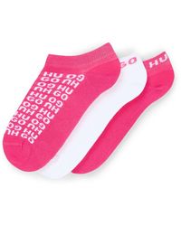 HUGO - 3P AS AO LOGO CC W 10270204 01 SWEATBAND 675Bright Pink 39-42 - Lyst