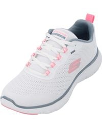 Skechers - Flex Appeal 5.0 Uptake Calzature Da Ginnastica Bianche/Argento Da Donna - Lyst