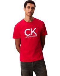 Calvin Klein - Jeans Ss 30s Eu Ck Calvin Graphic Tee Lv04rd819g Grafische T-shirts - Lyst